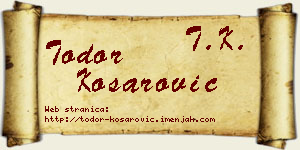 Todor Košarović vizit kartica